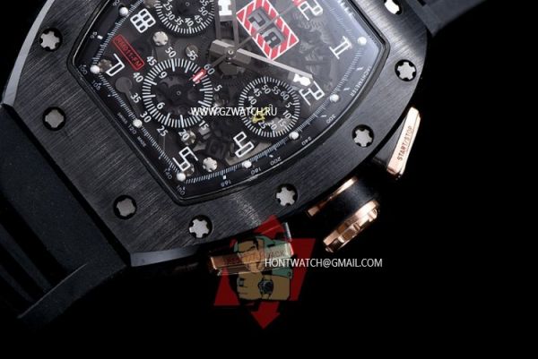 Richard Mille Felipe Massa RM 011FM Asia 7750 Chronograph Movement Black Dial 9092z [9090z]